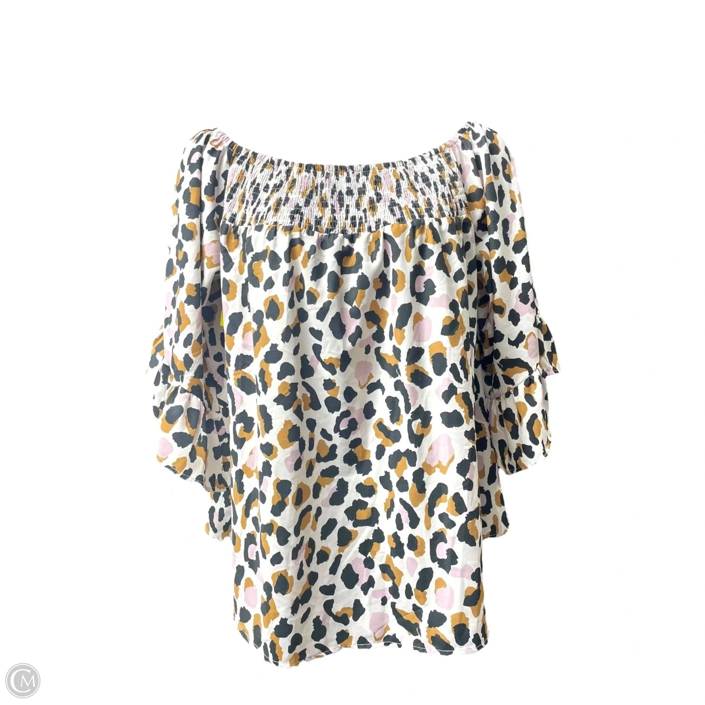 Top 3/4 Sleeve By sept and co -  In Animal Print, Size: 2x