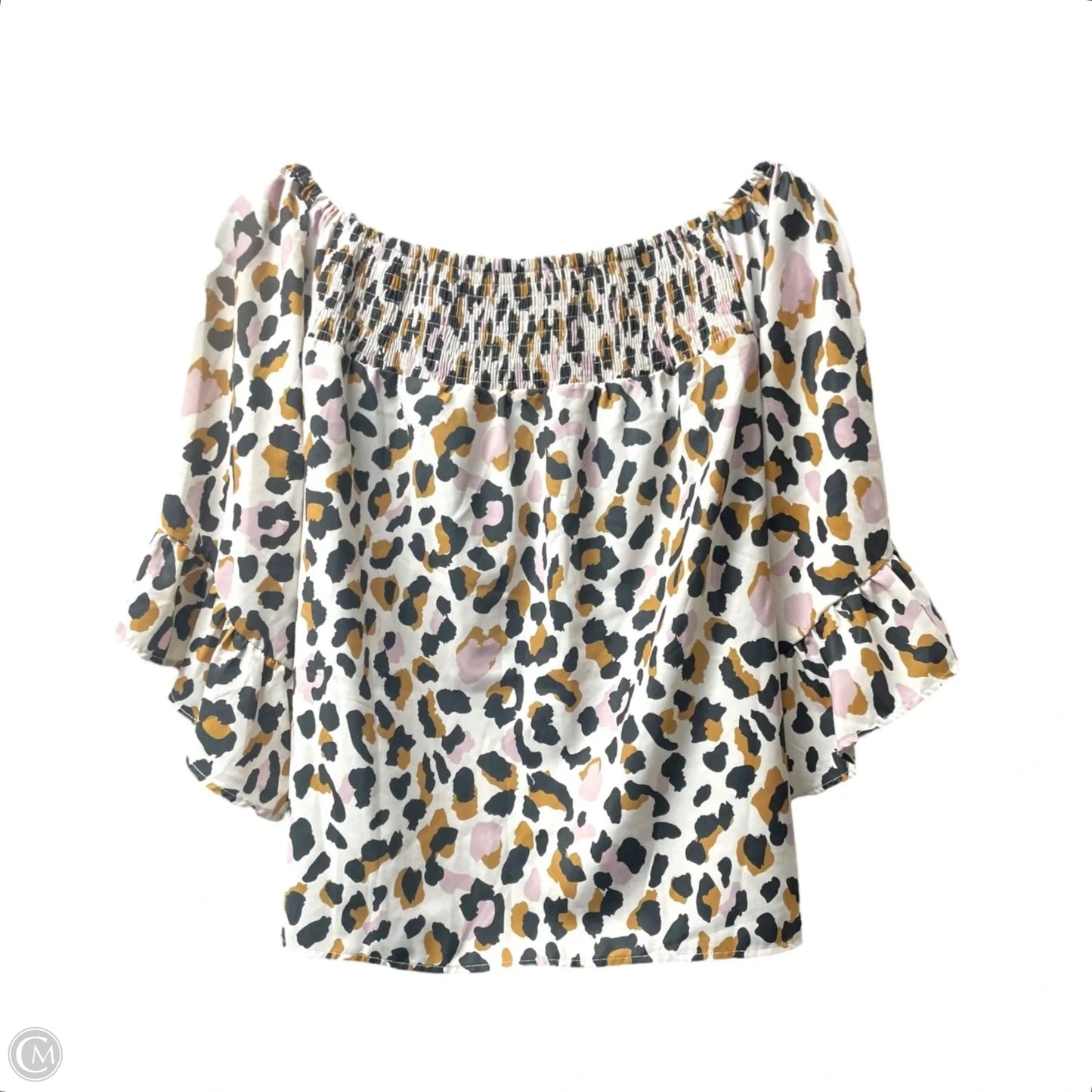 Top 3/4 Sleeve By sept and co -  In Animal Print, Size: 2x