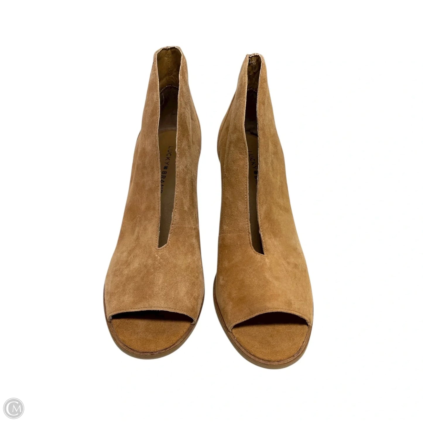 Boots Ankle Heels By Lucky Brand In Brown, Size: 10