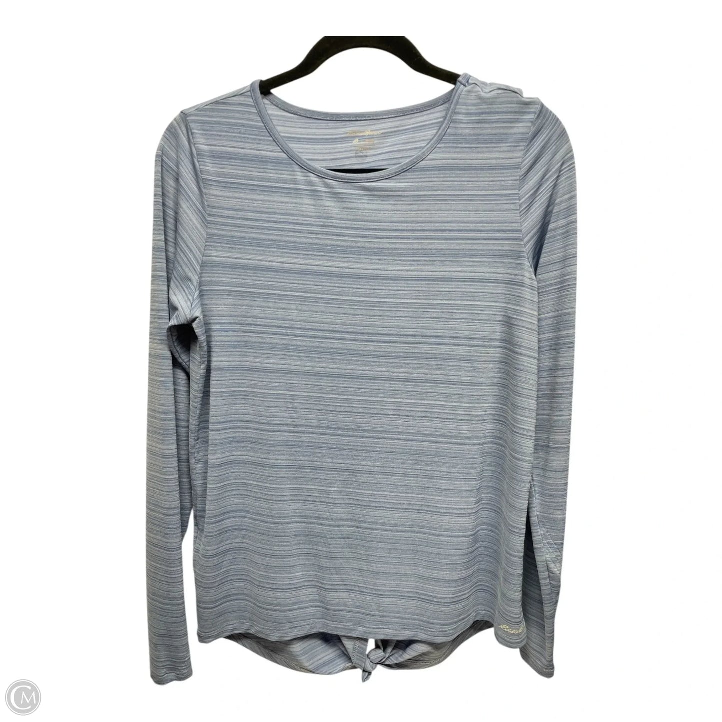 Athletic Top Long Sleeve Crewneck By Eddie Bauer In Blue, Size: M