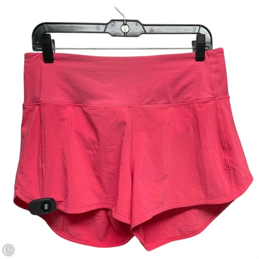 Athletic Shorts By Lululemon In Coral, Size: 8
