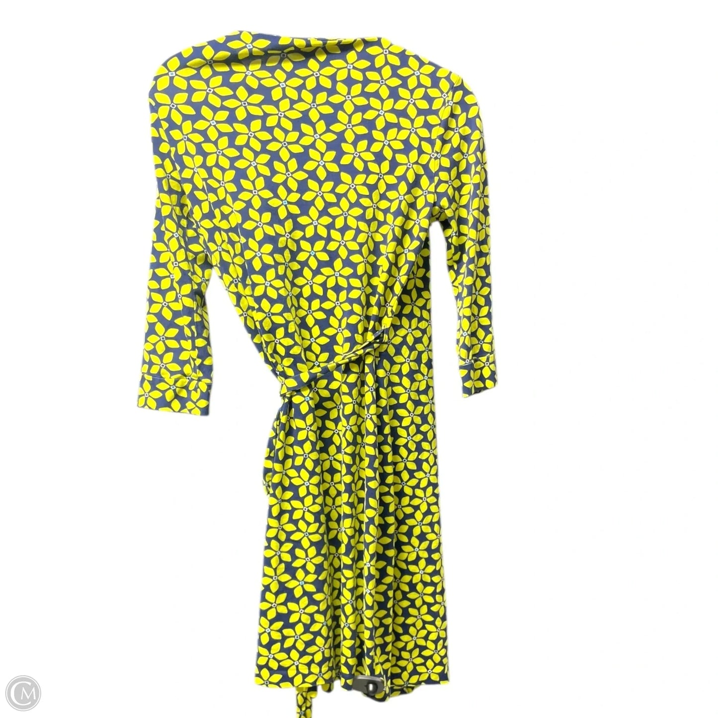Dress Designer By Diane Von Furstenberg In Blue & Yellow, Size: 6