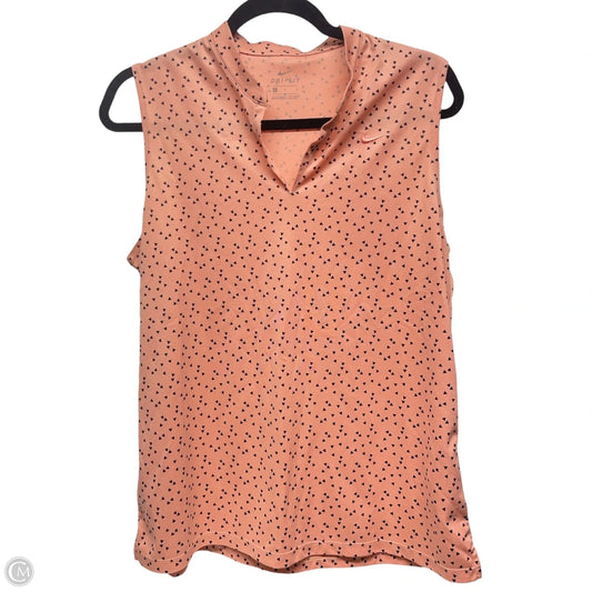 Athletic Tank Top By Nike Apparel In Peach, Size: L