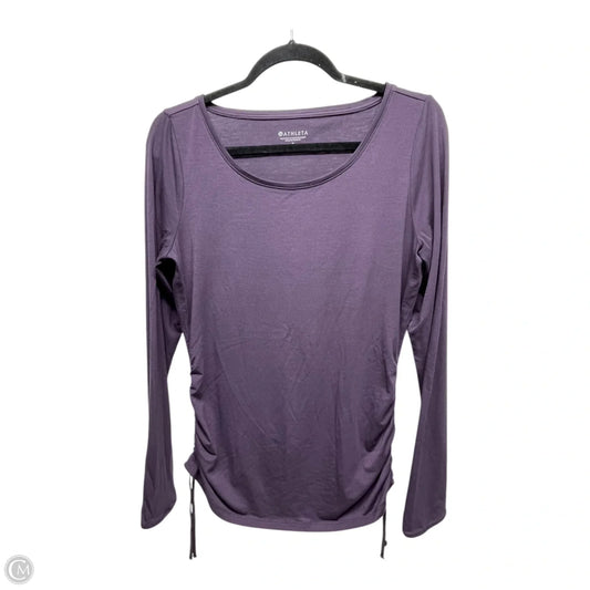 Athletic Top Long Sleeve Crewneck By Athleta In Purple, Size: S