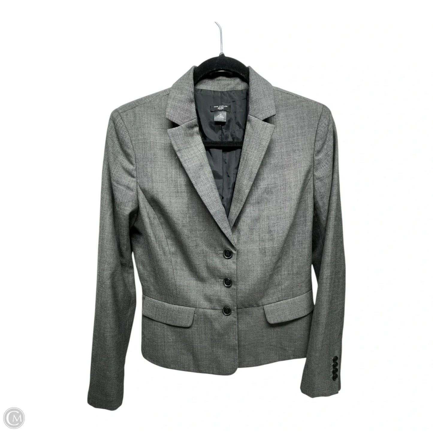 Blazer By Ann Taylor In Grey, Size: 10p