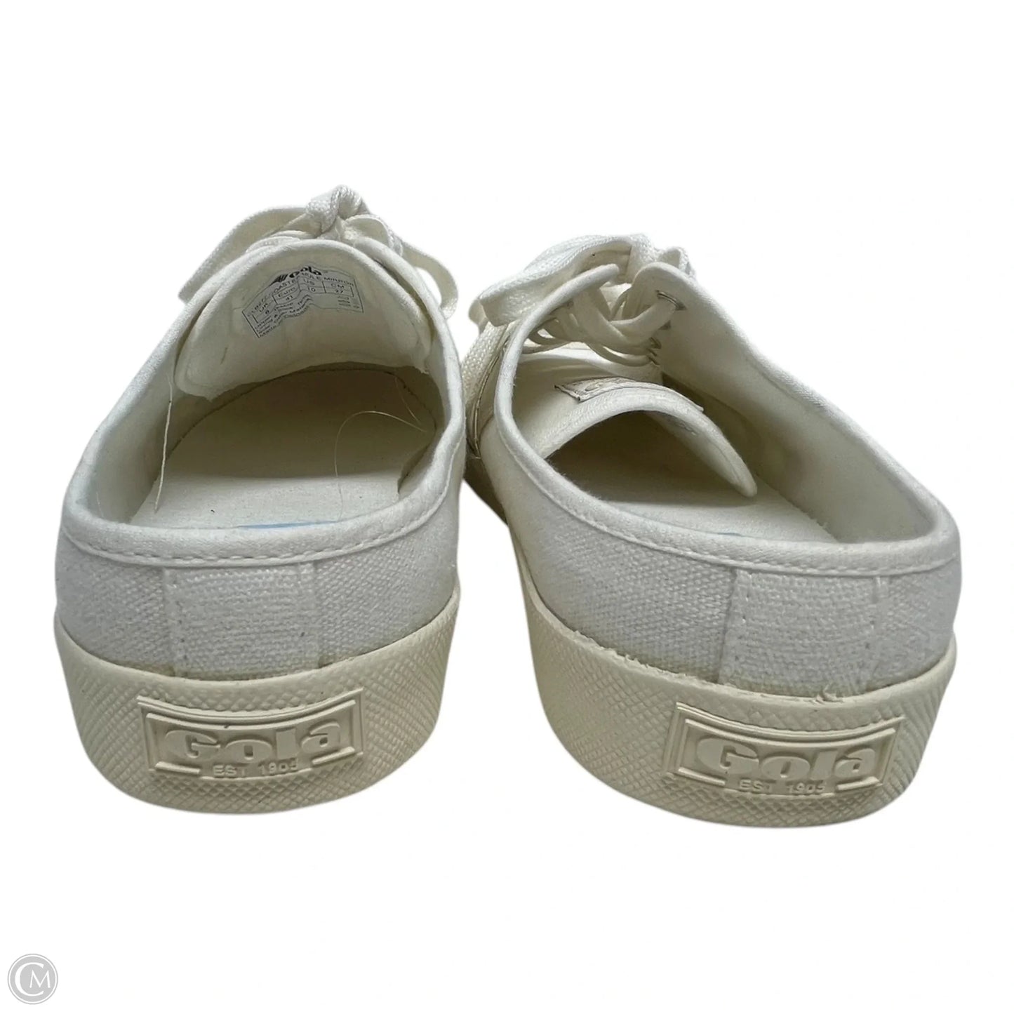 Shoes Sneakers By Gola In Gold & White, Size: 10