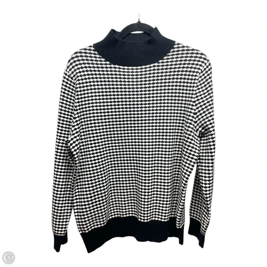 Sweater By Clothes Mentor In Black & White, Size: Xlp