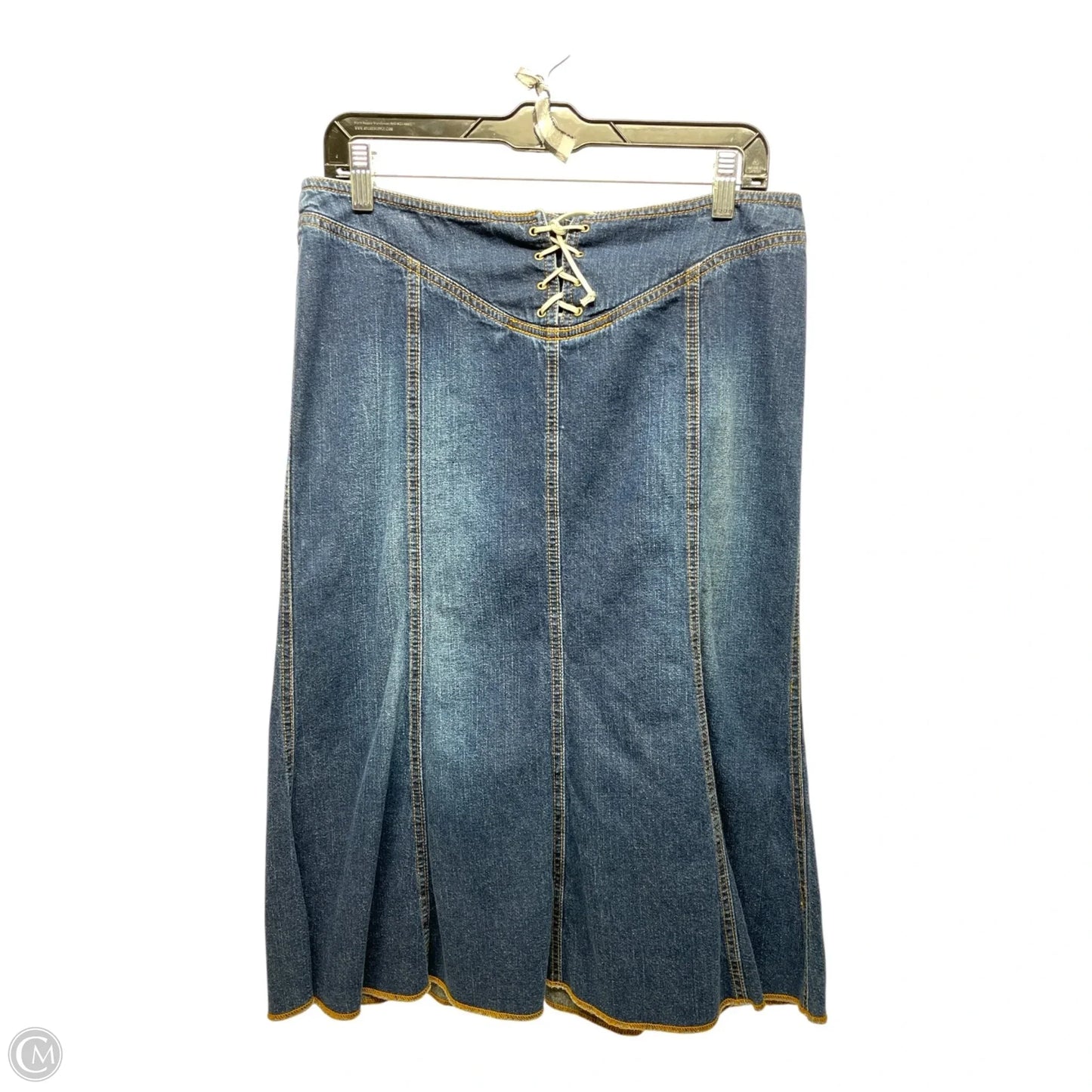 Skirt Midi By Karen Kane In Blue Denim, Size: 8