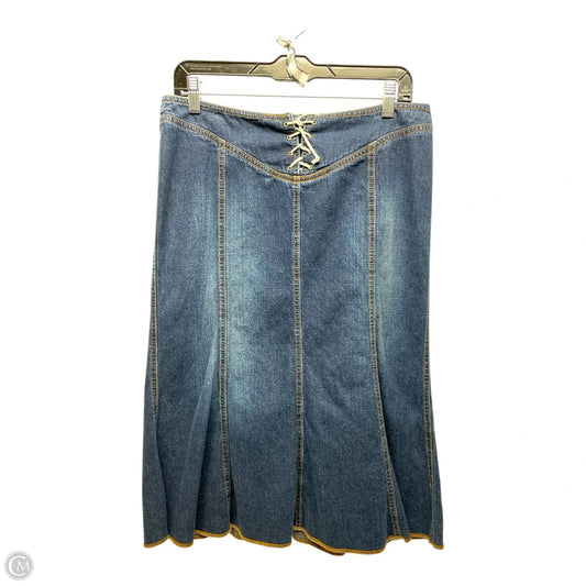 Skirt Midi By Karen Kane In Blue Denim, Size: 8