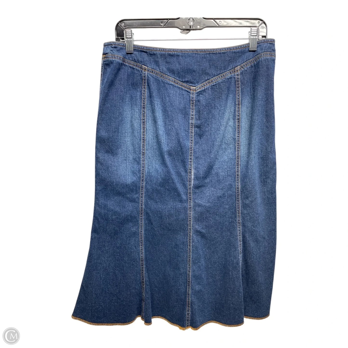 Skirt Midi By Karen Kane In Blue Denim, Size: 8