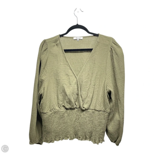 Top Long Sleeve By Madewell In Green, Size: 1x