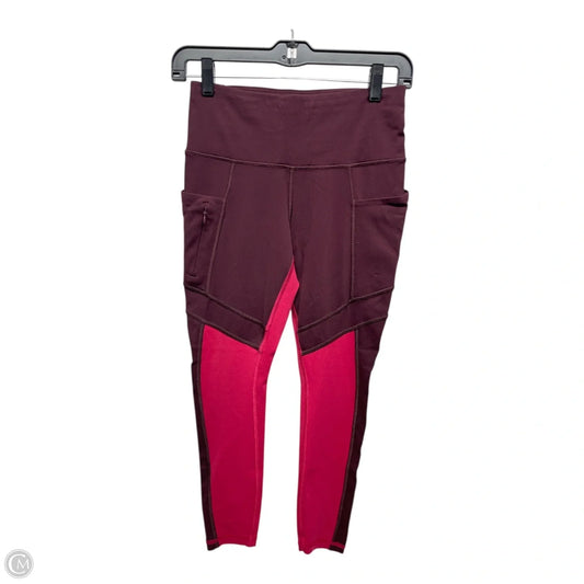 Athletic Leggings By Athleta In Maroon, Size: Xsp