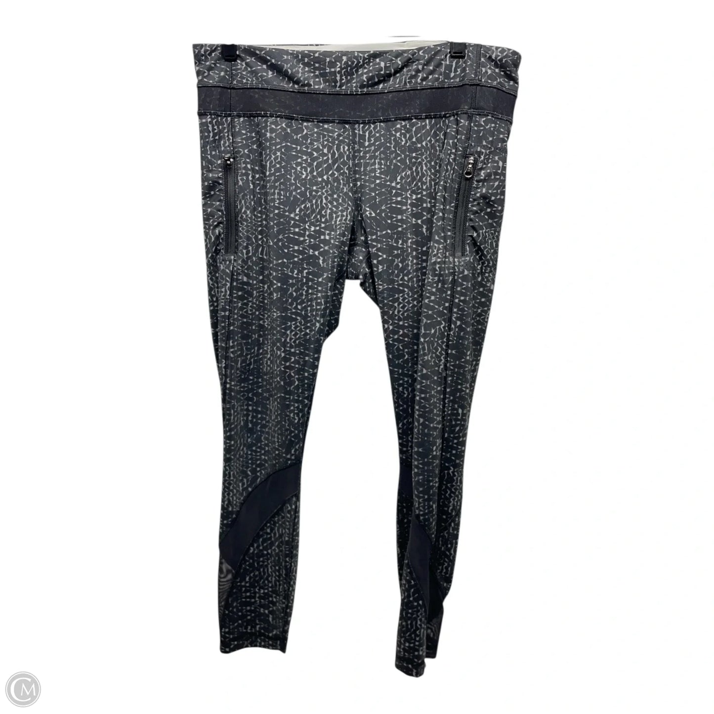 Athletic Leggings By Lululemon In Black & Grey, Size: 12