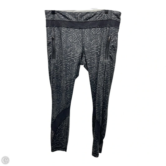 Athletic Leggings By Lululemon In Black & Grey, Size: 12