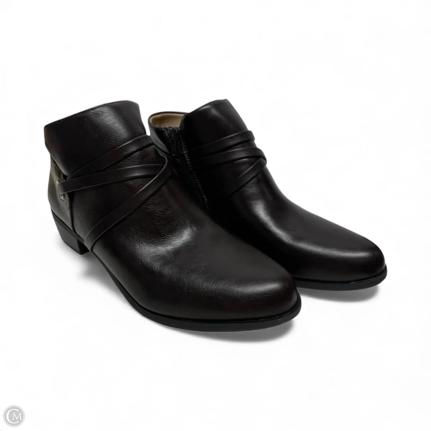 Boots Ankle Heels By Life Stride In Brown, Size: 11