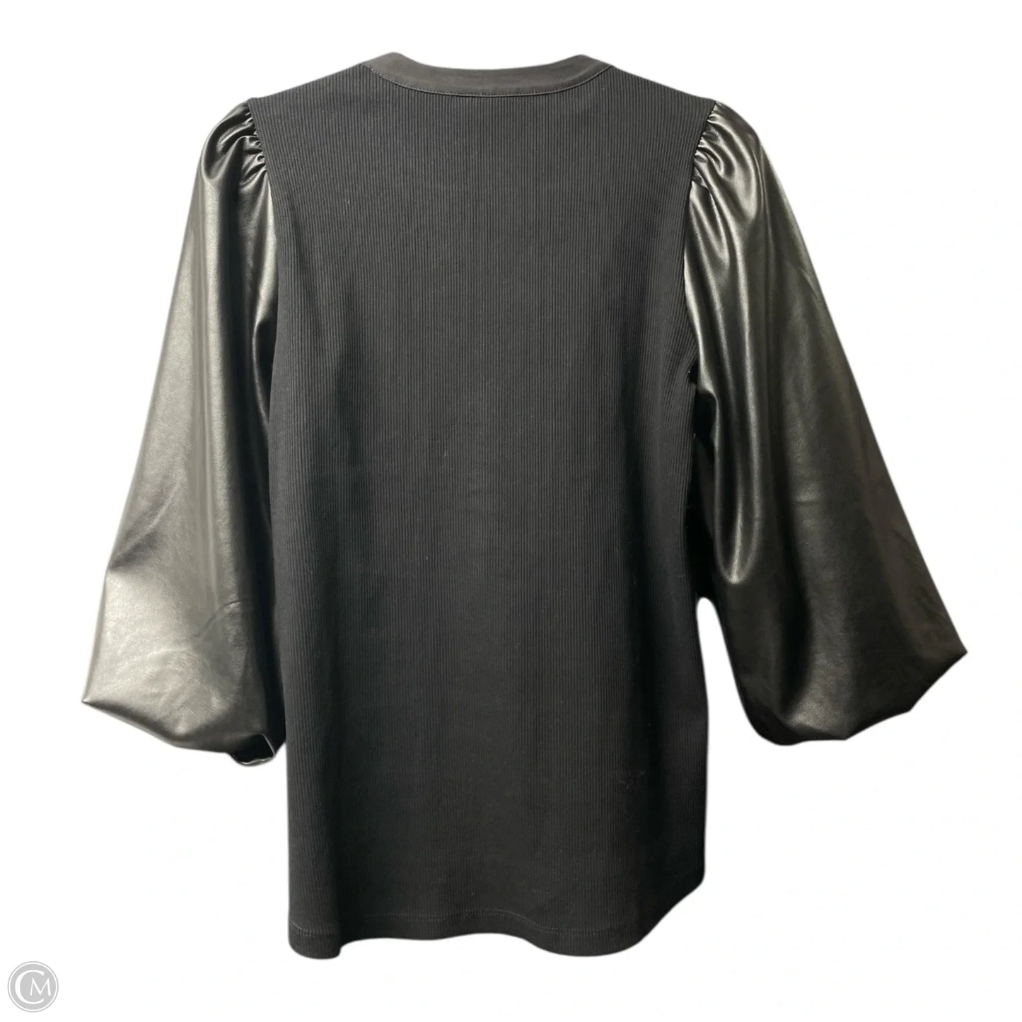 Top 3/4 Sleeve By Chicos In Black, Size: M