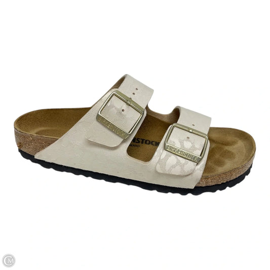 Sandals Flats By Birkenstock In Cream, Size: 8