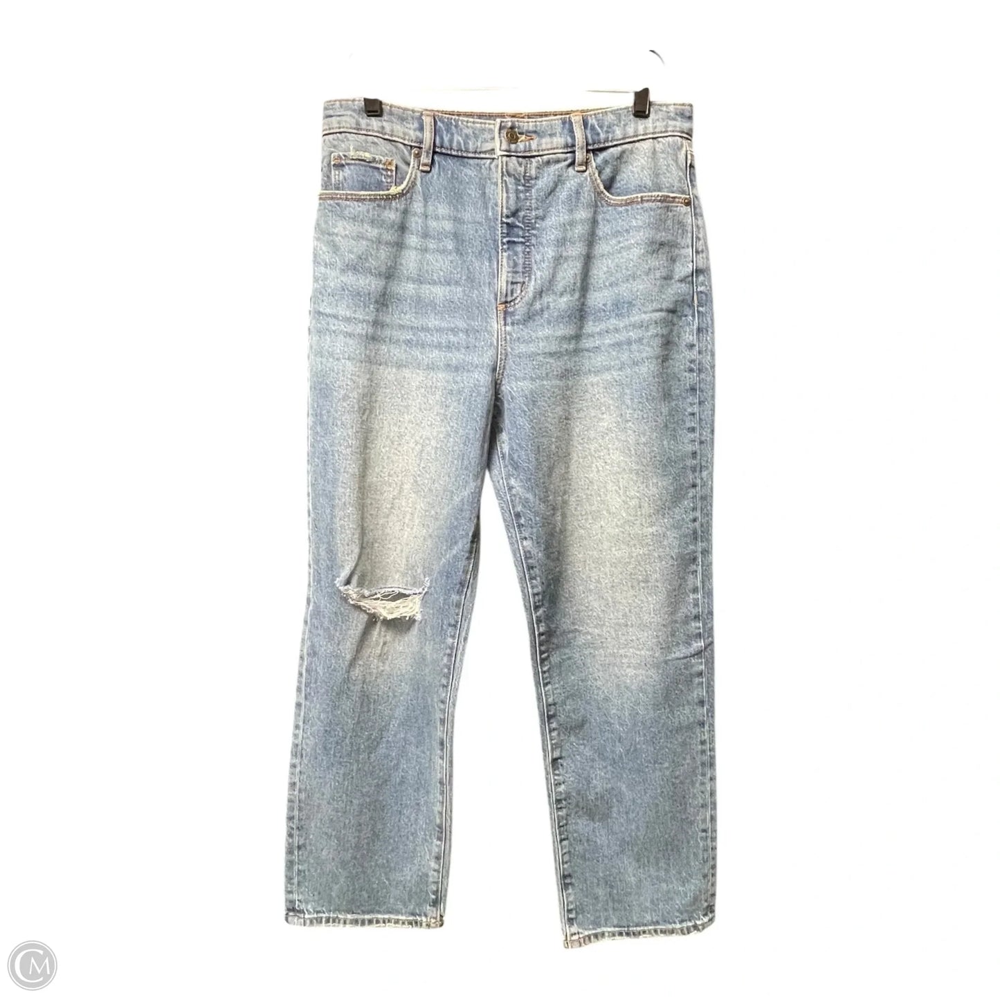 Jeans Straight By Loft In Blue Denim, Size: 8