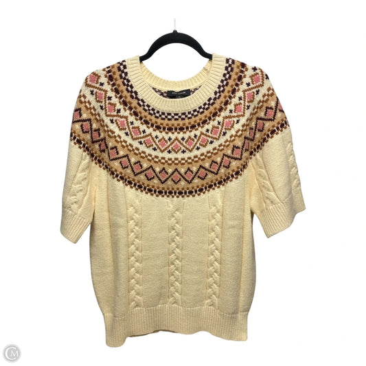 Sweater Short Sleeve By Ann Taylor In Multi-colored, Size: Xl
