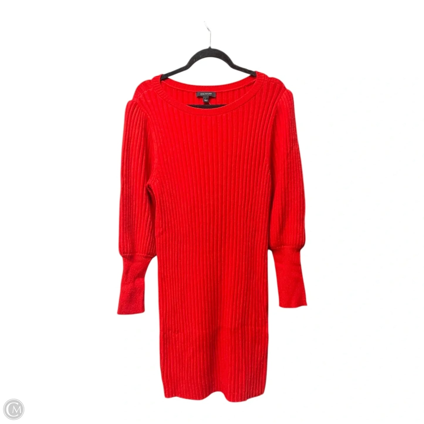 Dress Sweater By Ann Taylor In Red, Size: L