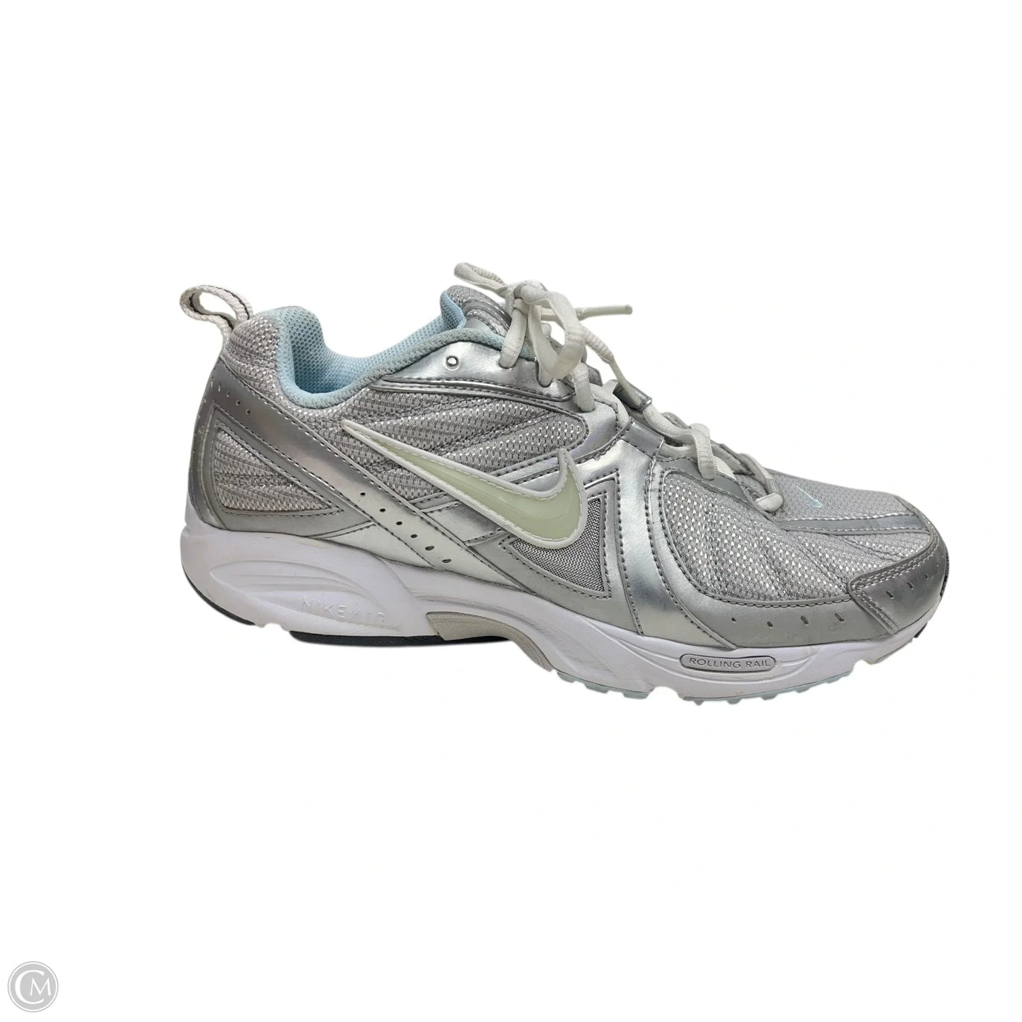 Shoes Athletic By Nike In Silver, Size: 9.5