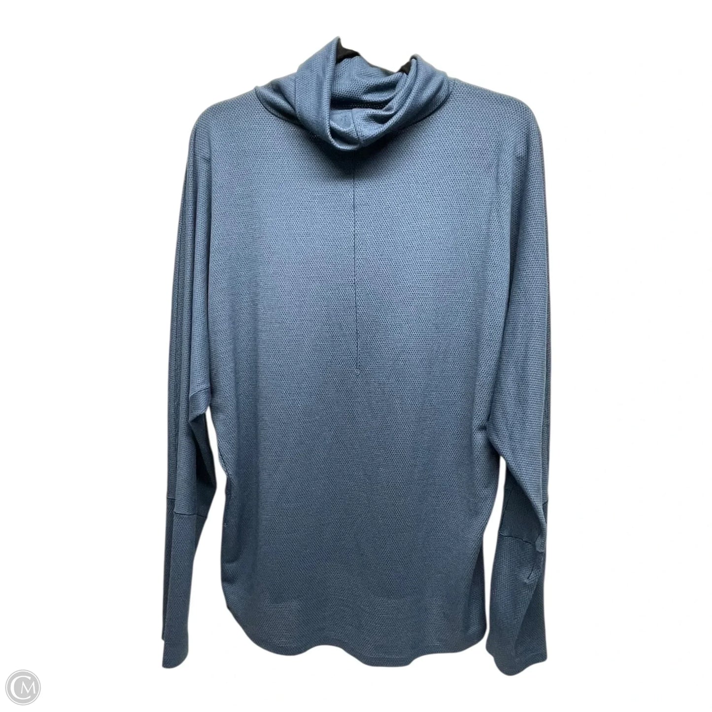Athletic Top Long Sleeve Collar By Lululemon In Navy, Size: L