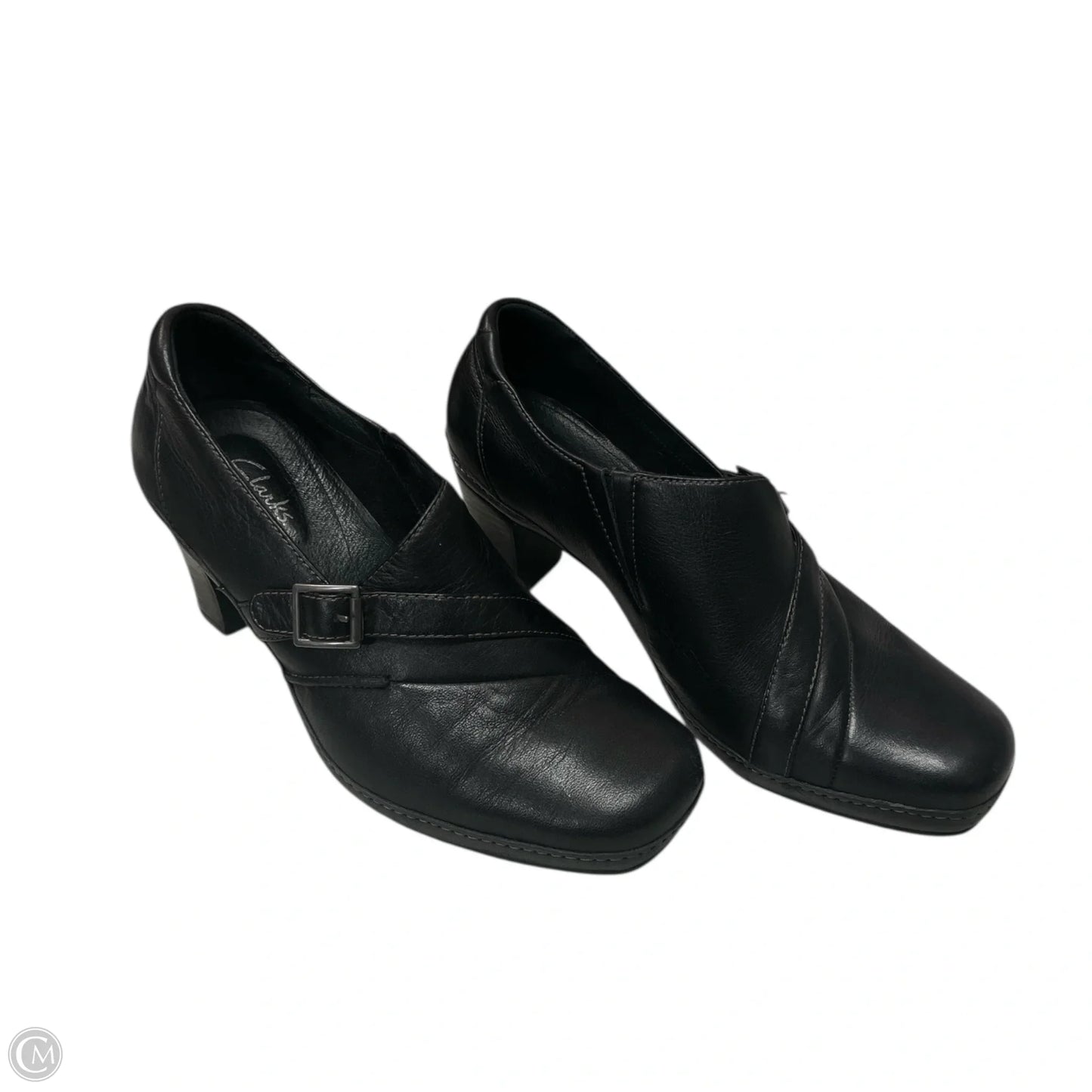 Shoes Heels Block By Clarks In Black, Size: 8