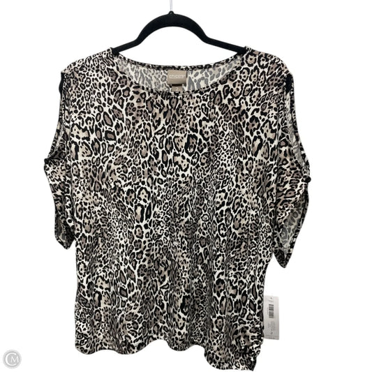 Top Short Sleeve By Chicos In Animal Print, Size: L