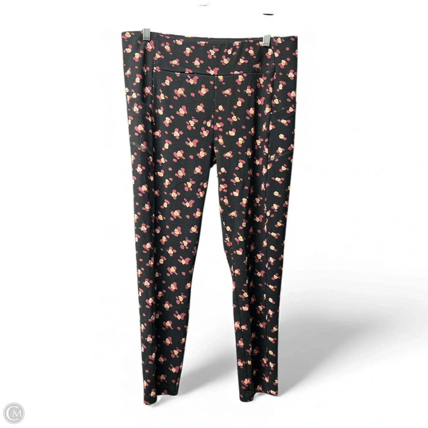 Pants Leggings By Cabi In Black & Pink, Size: L