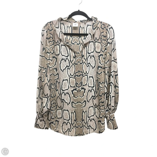 Blouse 3/4 Sleeve By Cabi In Snakeskin Print, Size: L