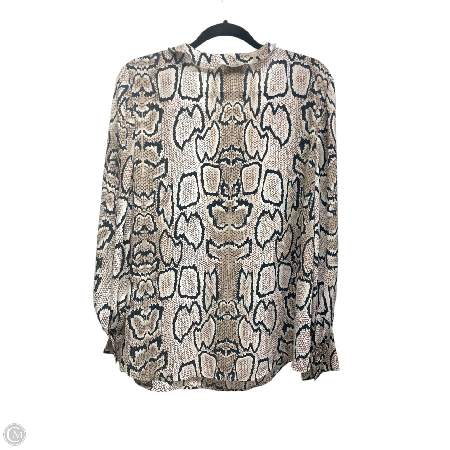 Blouse 3/4 Sleeve By Cabi In Snakeskin Print, Size: L