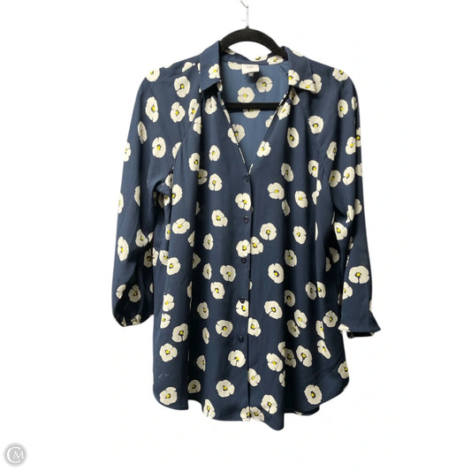 Blouse Long Sleeve By Cabi In Floral Print, Size: S