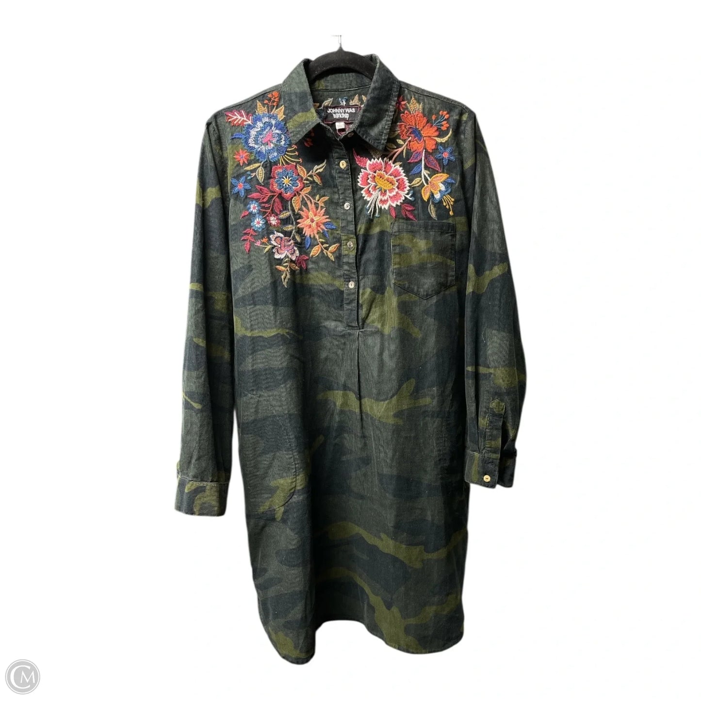 Dress Casual Short By Johnny Was In Camouflage Print, Size: M