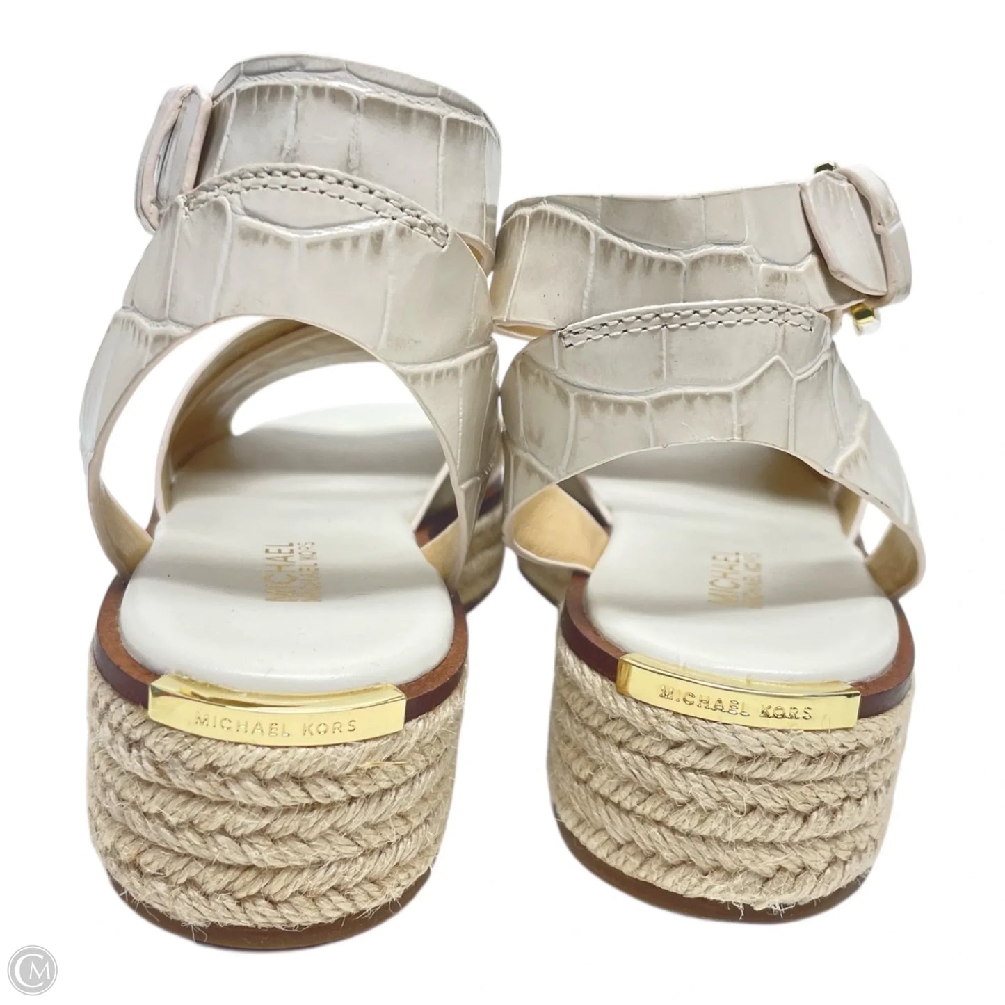 Sandals Flats By Michael By Michael Kors In Cream, Size: 5