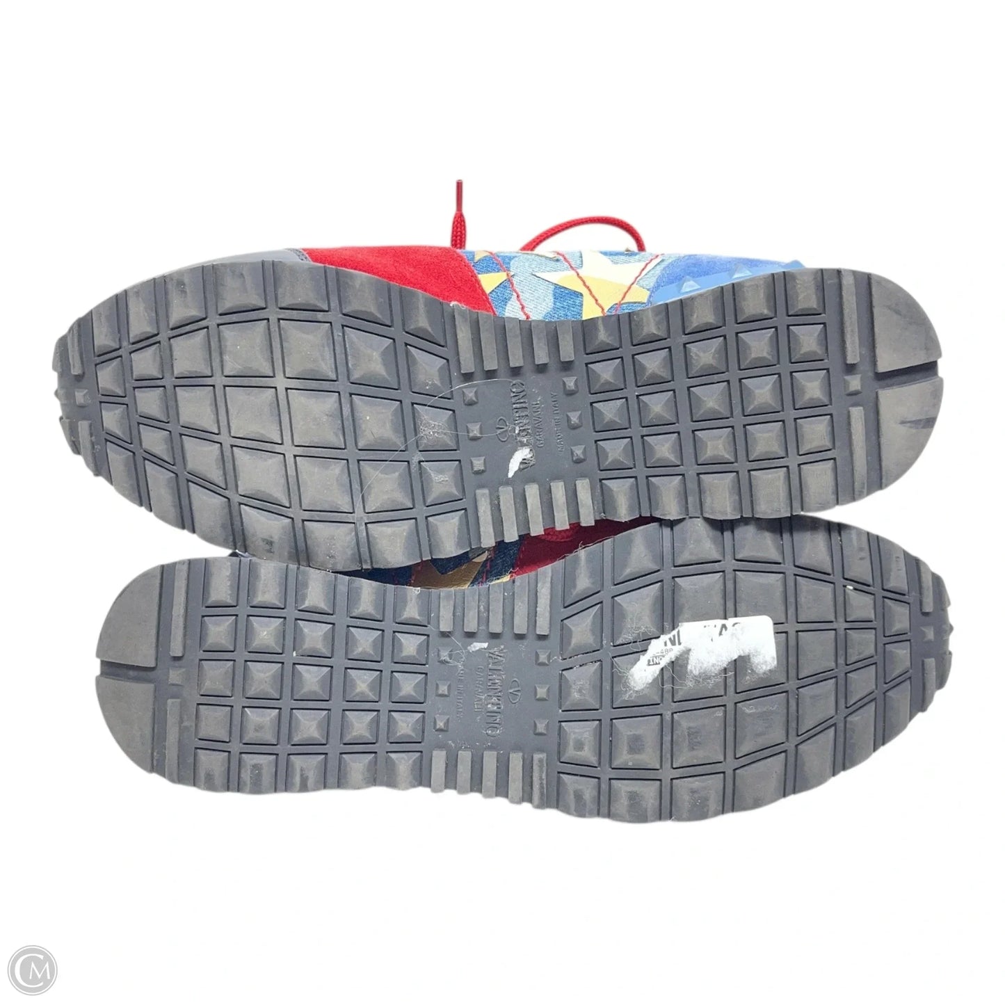 Shoes Luxury Designer By Valentino-garavani In Blue & Red & White, Size: 11