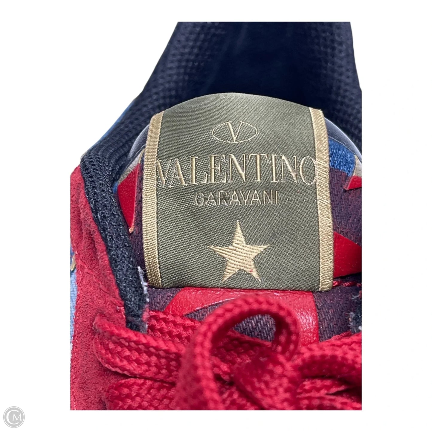 Shoes Luxury Designer By Valentino-garavani In Blue & Red & White, Size: 11