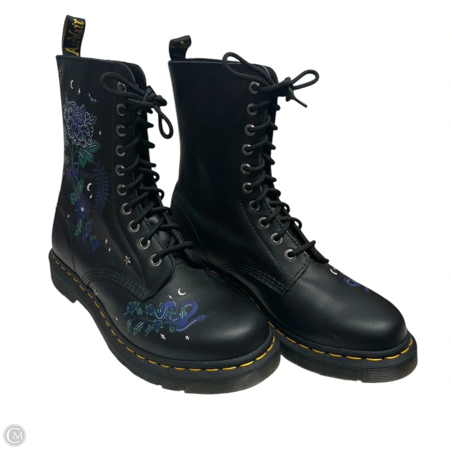 Boots Combat By Dr Martens In Floral Print, Size: 10