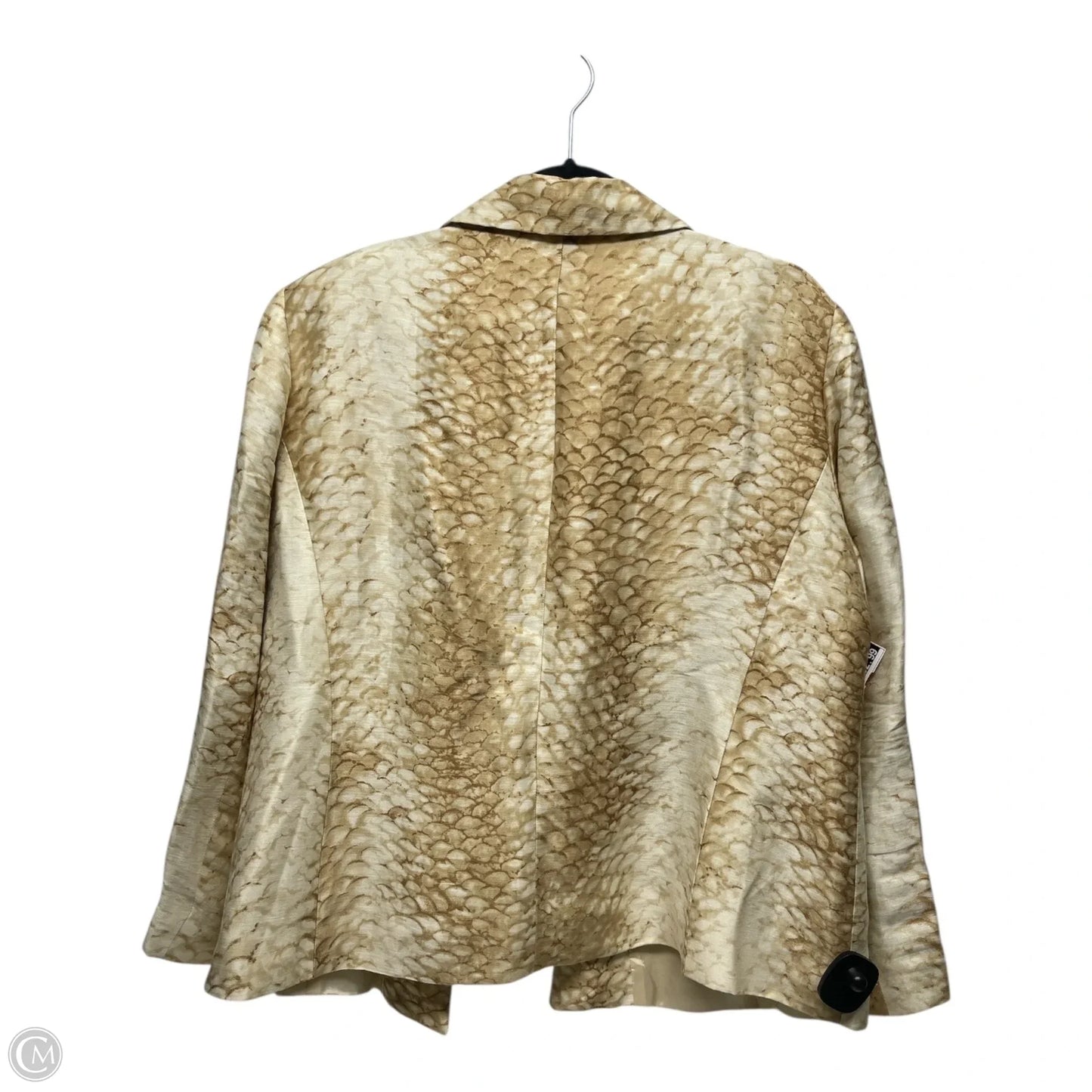 Blazer Designer By Lafayette 148 In Tan, Size: 16