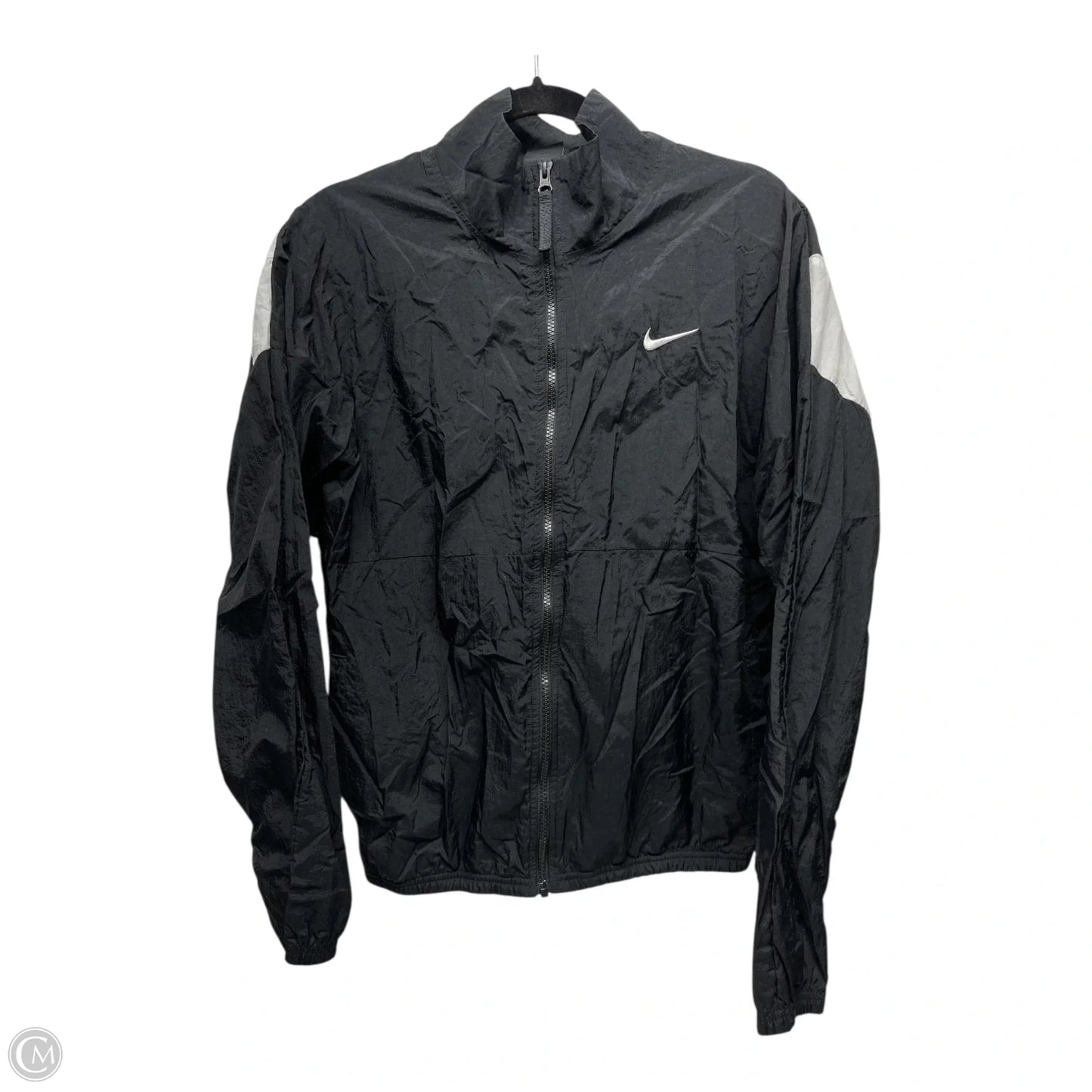 Athletic Jacket By Nike Apparel In Black & White, Size: S