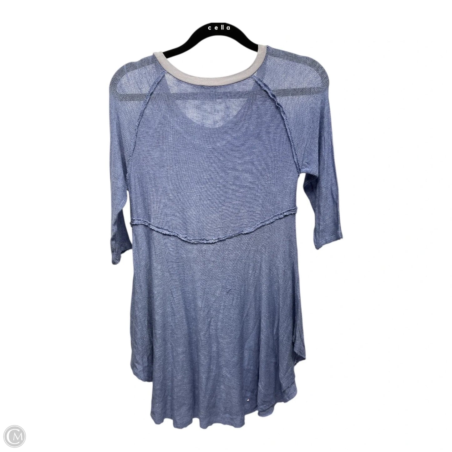 Blouse 3/4 Sleeve By Free People In Blue, Size: Xs