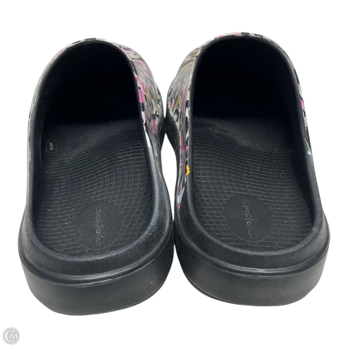 Shoes Flats By Oofos In Cream & Pink, Size: 10