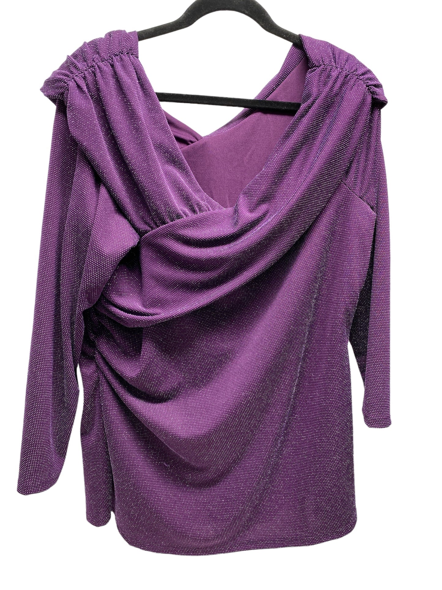 Top Long Sleeve By Lane Bryant In Purple, Size: 18