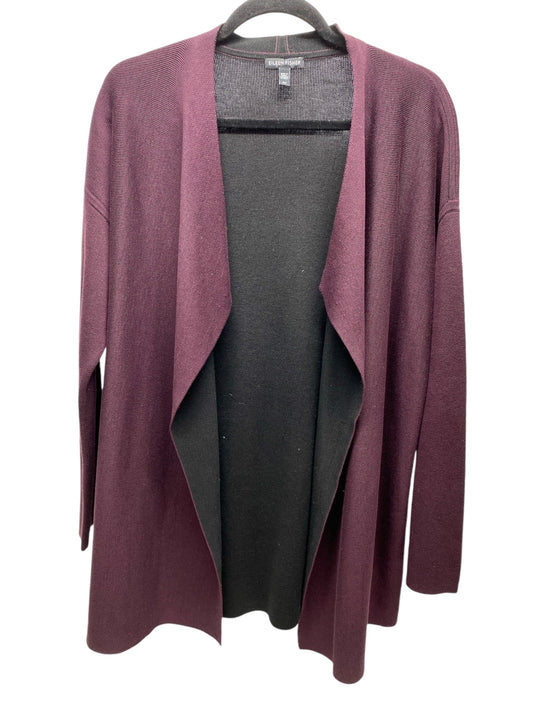 Cardigan By Eileen Fisher In Burgundy, Size: S