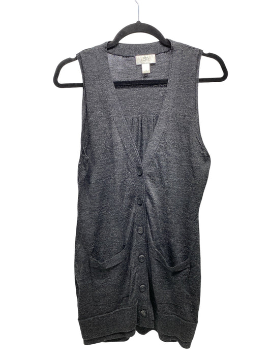 Vest Sweater By Loft In Grey, Size: S