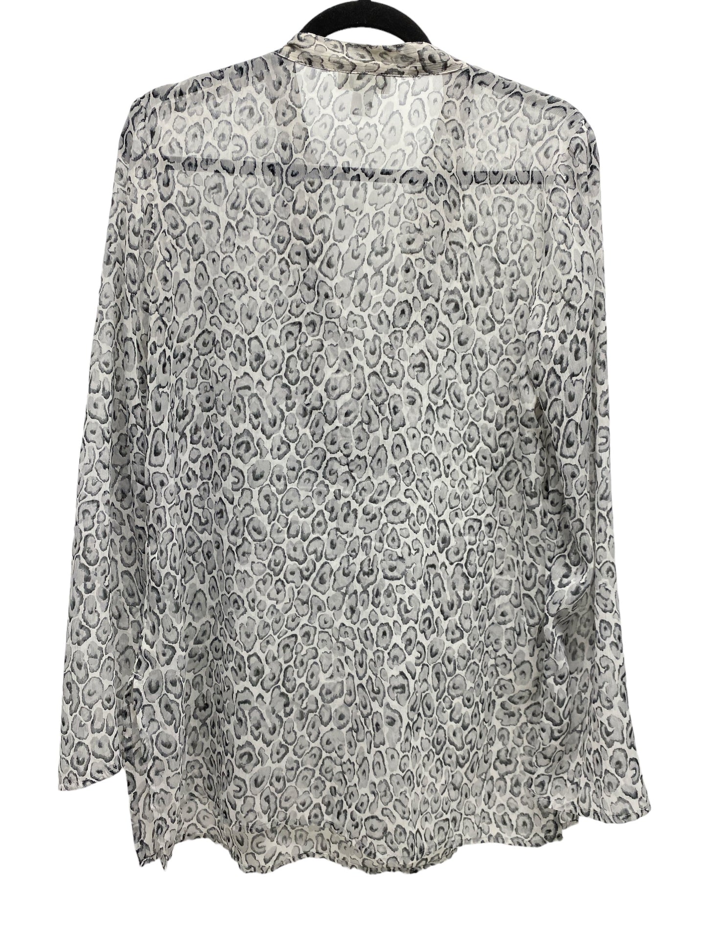 Tunic Long Sleeve By Charter Club In Snakeskin Print, Size: 12