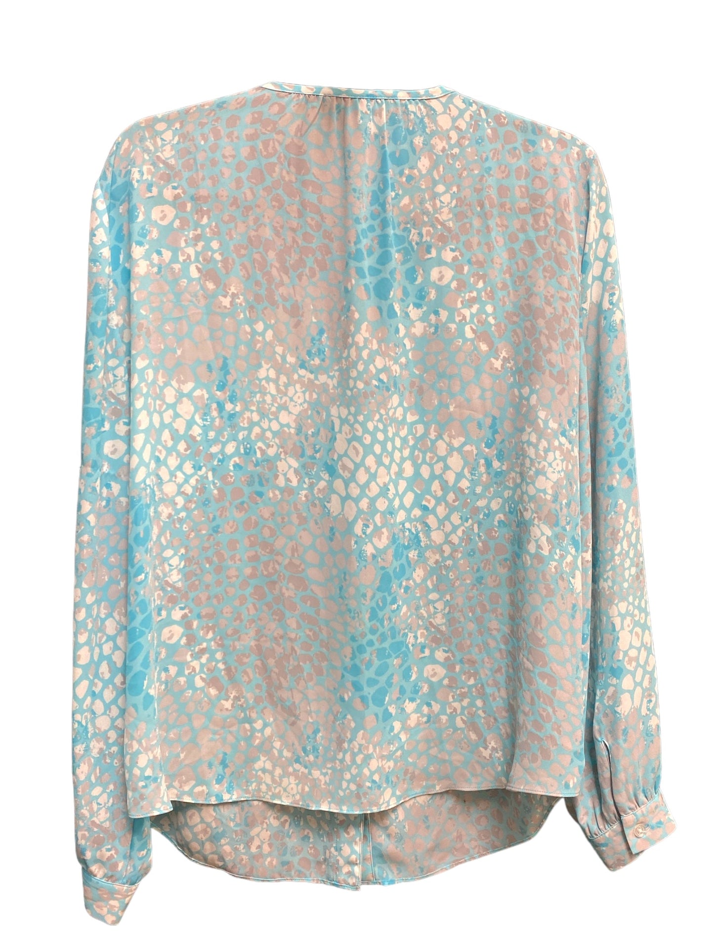 Blouse Long Sleeve By Inc In Aqua, Size: L