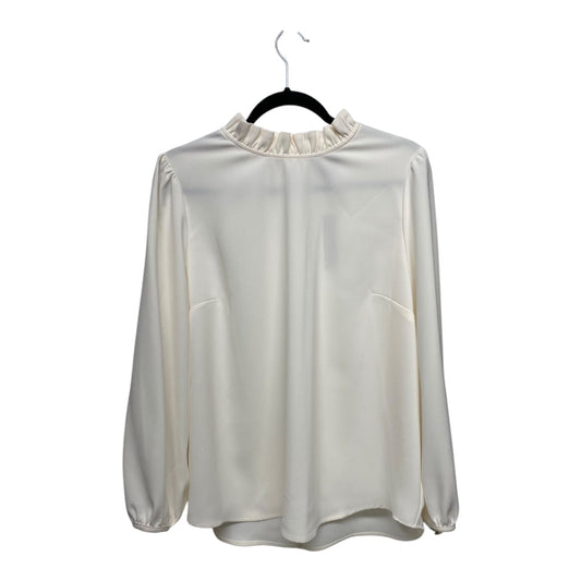 Blouse Long Sleeve By J. Crew In Cream, Size: Xl