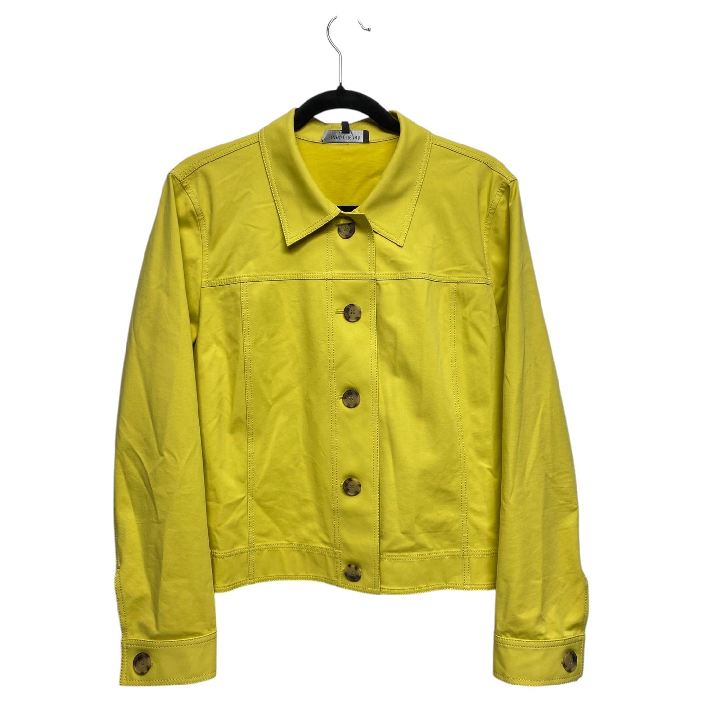 Jacket Designer By Lafayette 148 In Chartreuse, Size: 14