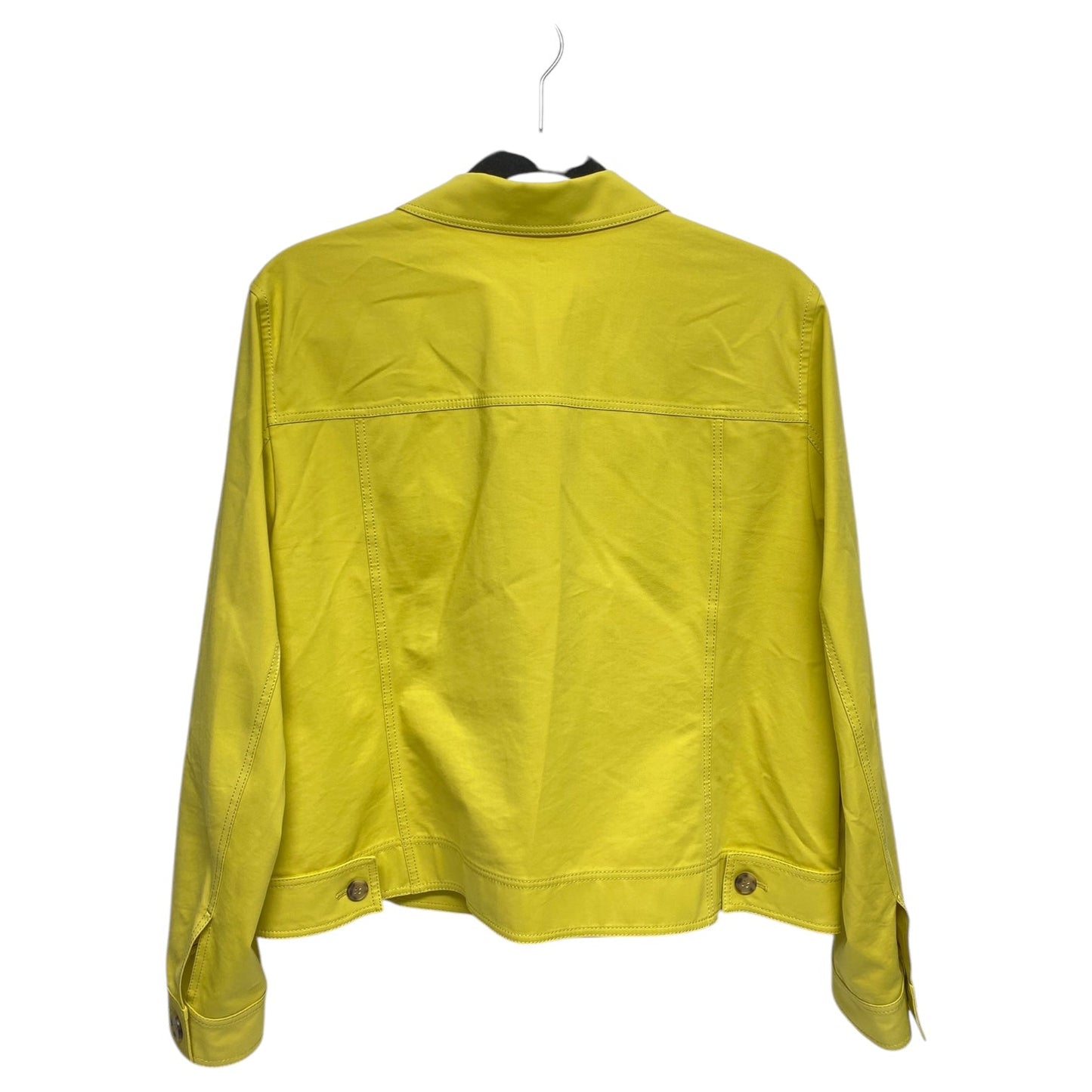 Jacket Designer By Lafayette 148 In Chartreuse, Size: 14