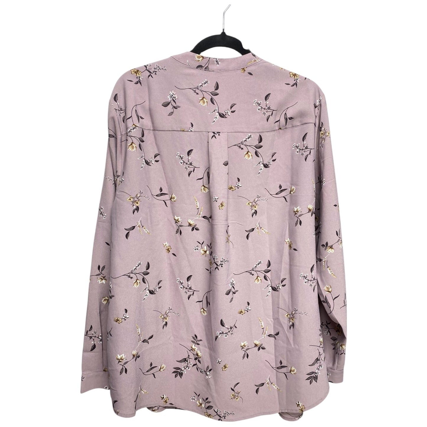 Blouse Long Sleeve By Hilary Radley In Floral Print, Size: Xxl